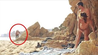 Couple Caught Having Sex at the Beach - porn video