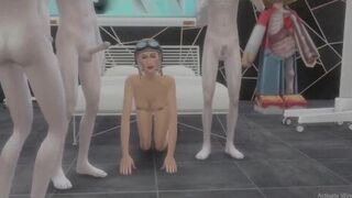 Slut becomes pet after hitting a spaceship - porn video