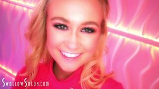 SEXY BABES DANCE TEASE STRIP LICK JERK MILK SUCK COCK at SWALLOW SALON - porn video